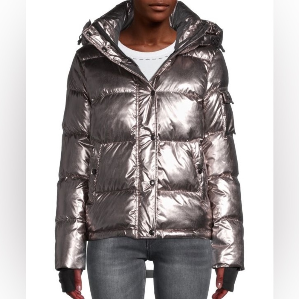 S13 NWOT Silver Metallic Puffer with detachable hood